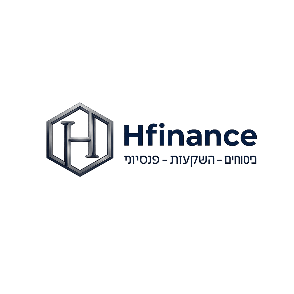 לוגו Hfinance עם סמל מתכתי
